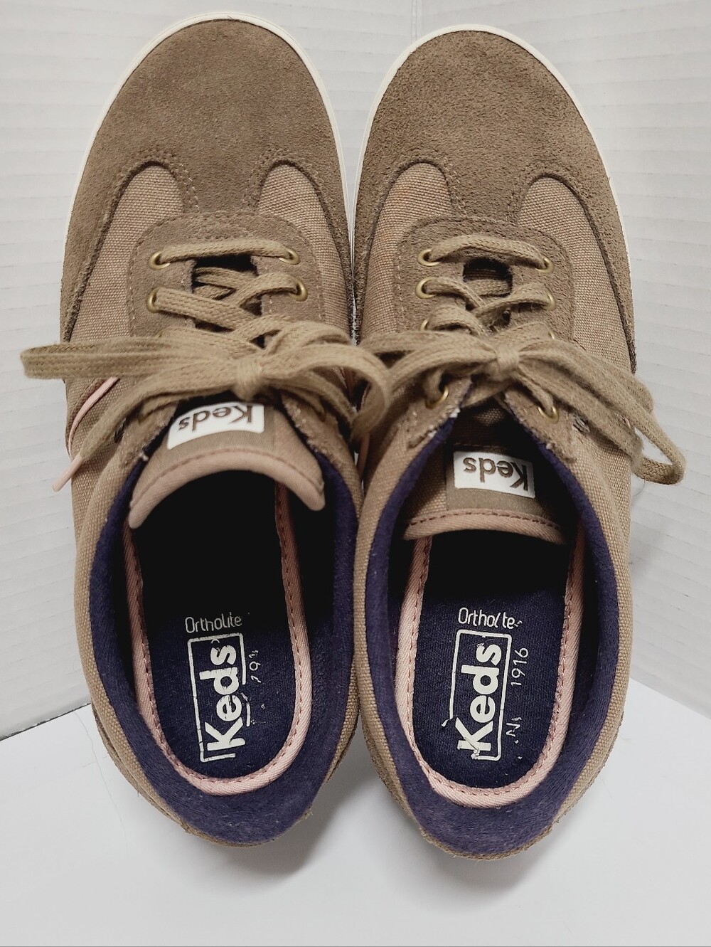 Keds Craze T-Toe Brown Suede Sneakers Pink Trim Sz 6 - Picture 5 of 12